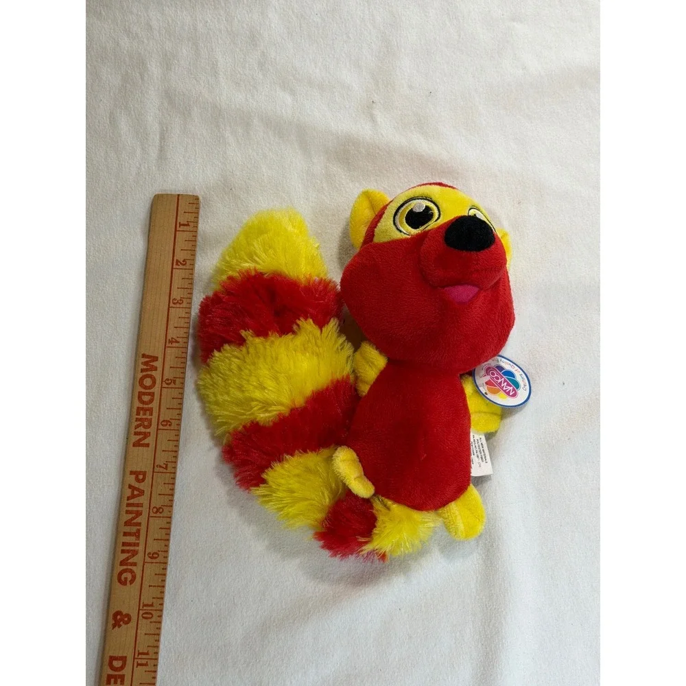 Nanco Red Yellow Striped Tail Plush Stuffed Animal Toy PL-981055 2012